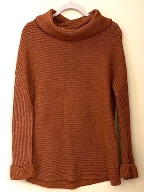 Russet Knit Turtleneck Sweater